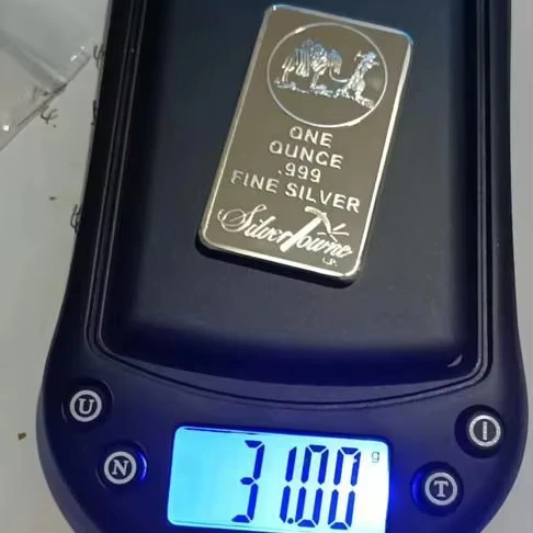 American Commemorative Coin 1oz brass Silver Bar Customize Engraving Silver Bars clad 999 Pure Metal Souvenir Coin