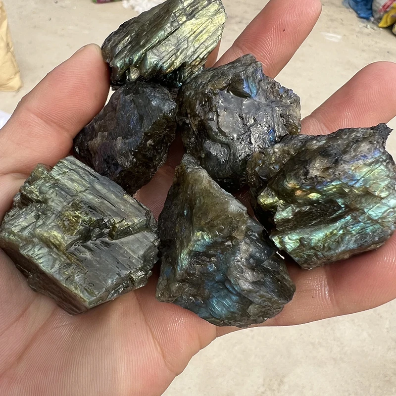High quality labradorite raw stone with purple and blue color healing stone rough stone