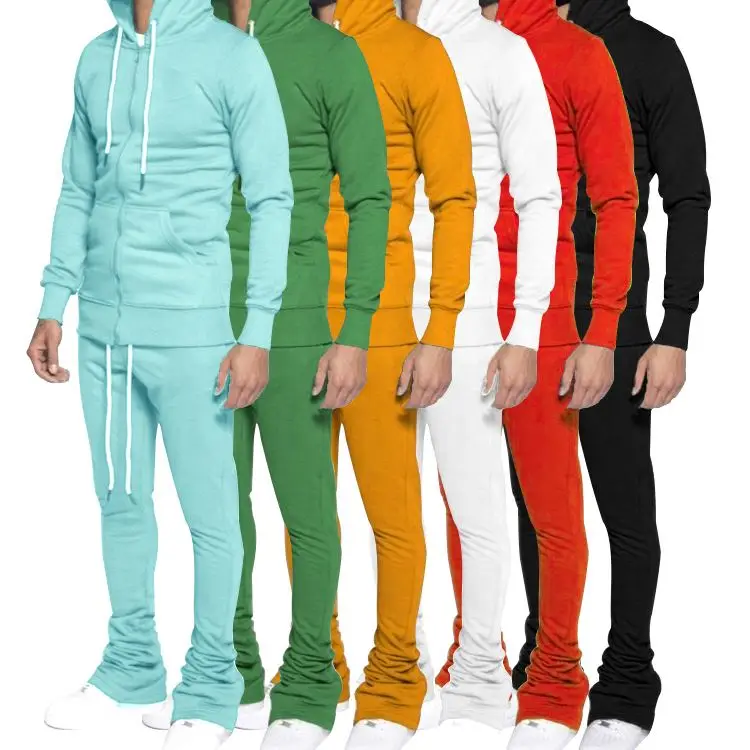 Custom Logo Cotton Polyester Unisex Mens Sport Tracksuit Track Suit Plain Sets For Men And Women Sport