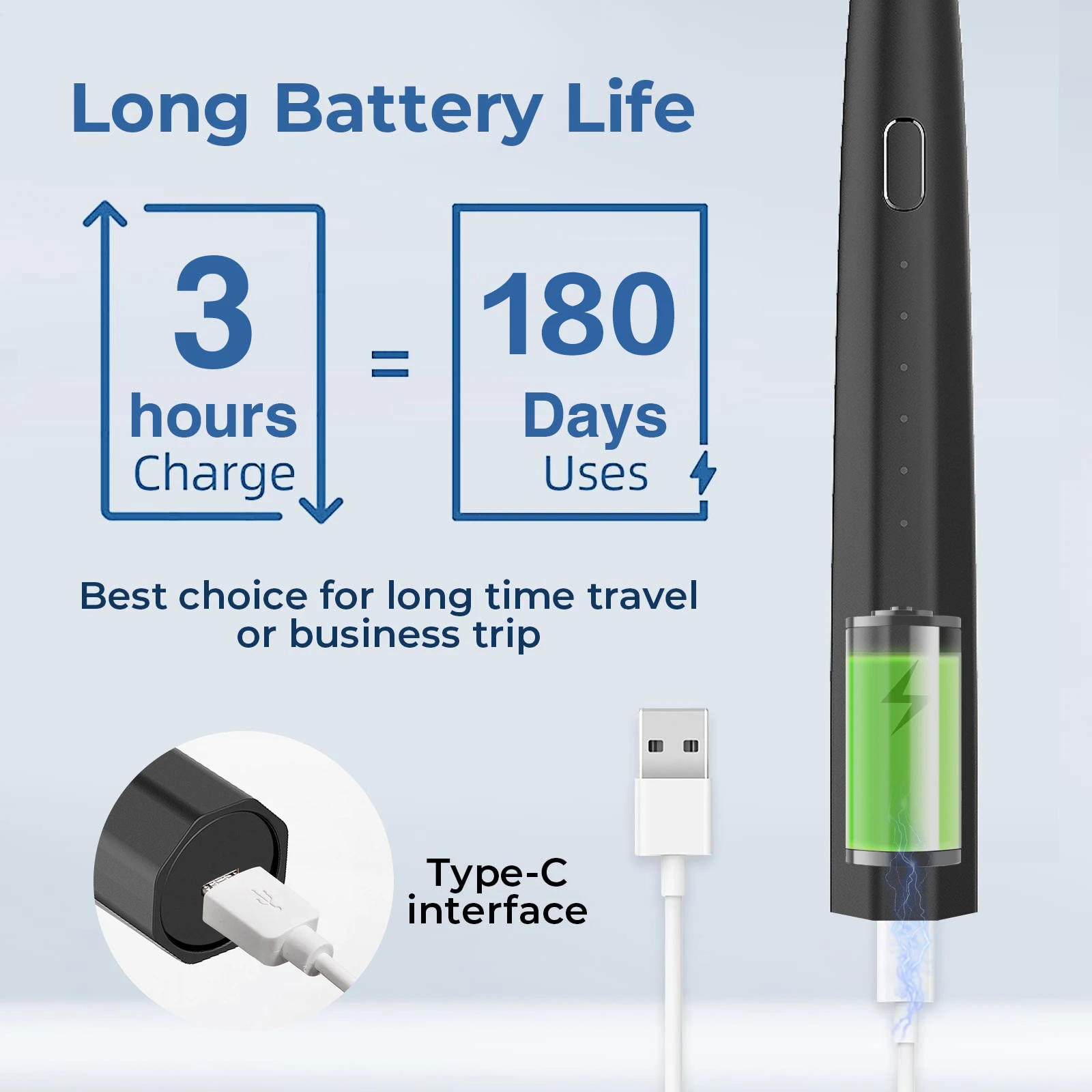 2023 Wholesale Waterproof Ipx7 Level Adult Travel Sonic Usb Rechargeable Ultra Soft Silk Vibration Electric Toothbrush