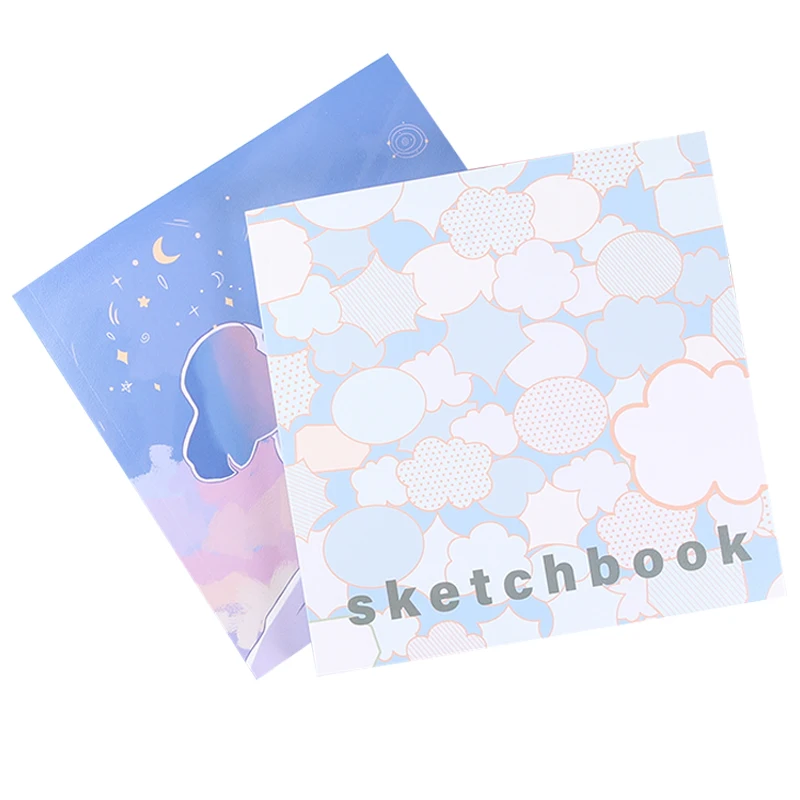 20K 160 Pages Creative Artist Sketch Book Drawing Feature Hard Cover Thermal Binding for Gouache Paint-Color Lead Notebook