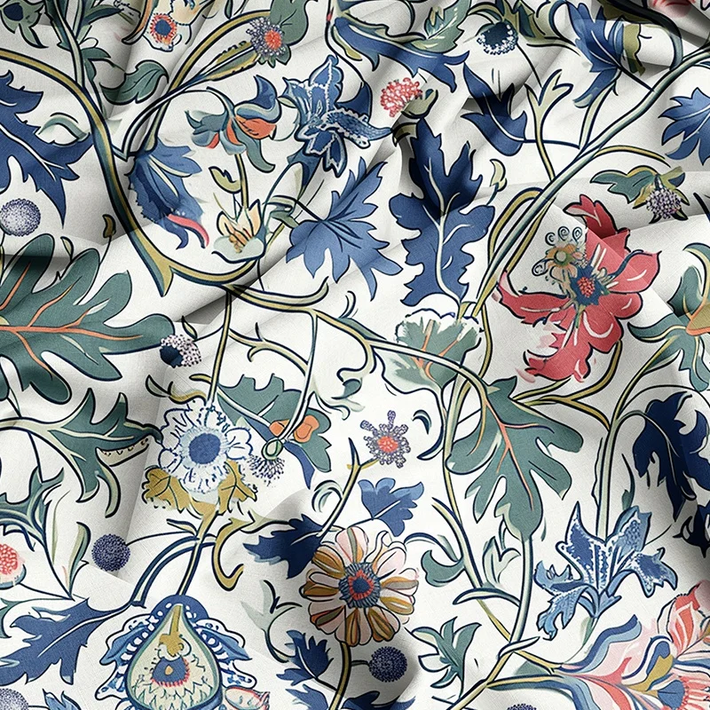 Comfortable Breathable Custom Printed Tencel Fabric 100 Tencel Fiber Twill Fabric