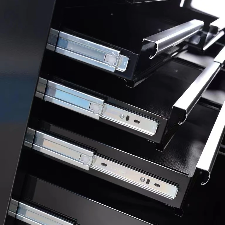 Customized 72 inch Garage steel tool cabinet movable multi-function workbench general metal tool trolley with 15 drawers