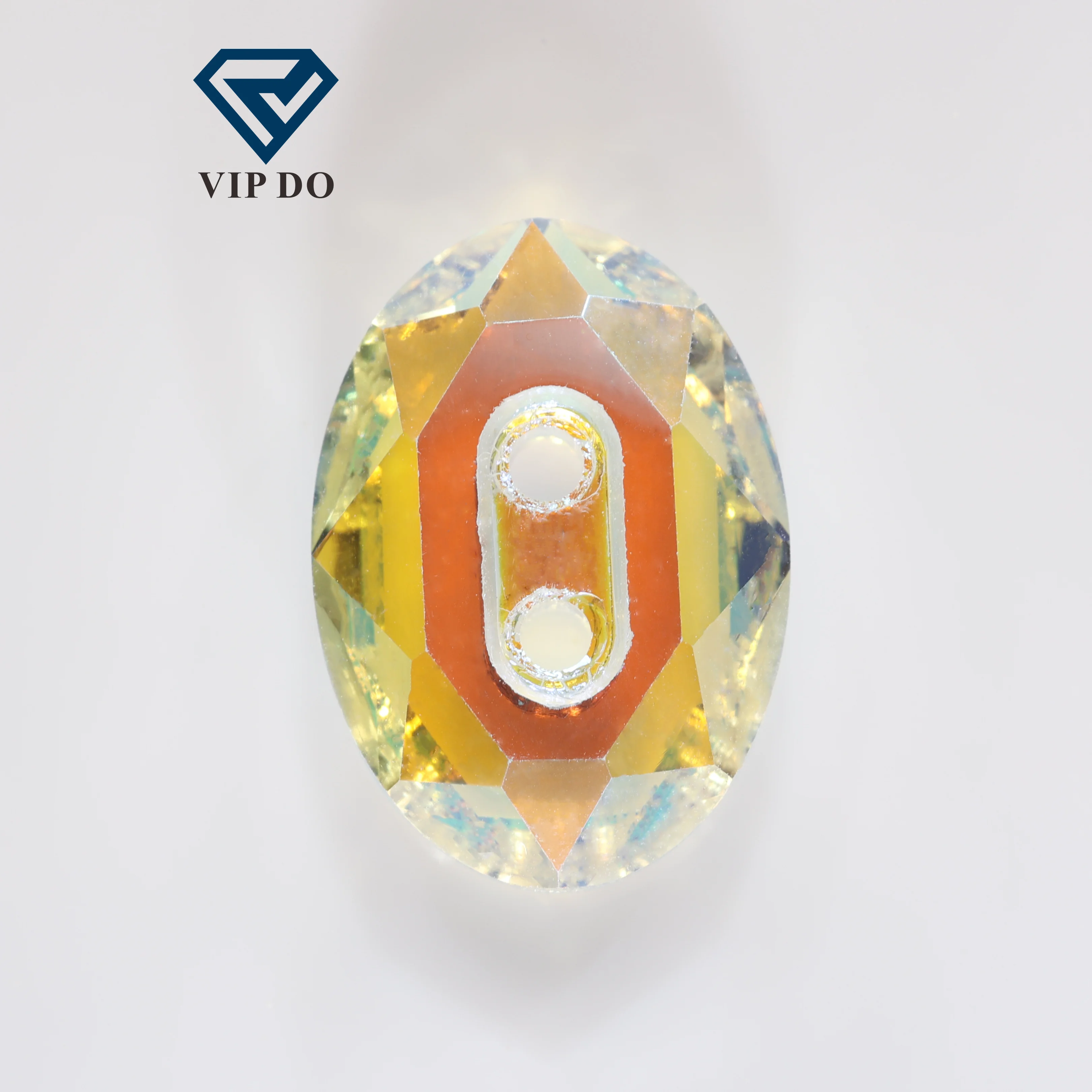 Новые товары от производителей кристаллическое стекло 10*14 овальная Нижняя кнопка с двойным отверстием серии K9 хрустальные носороги