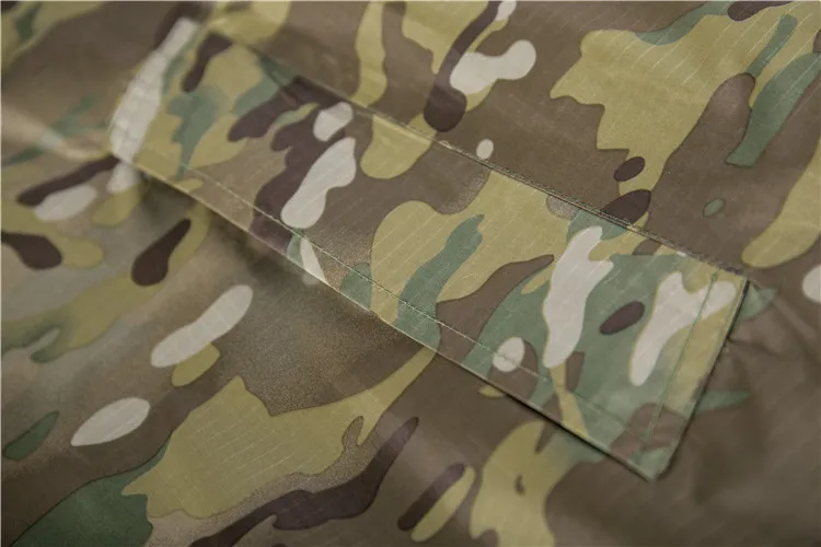 Tactical Waterproof CP Camouflage Plastic Raincoat Durable Poncho Camo Adults Men Rain Poncho