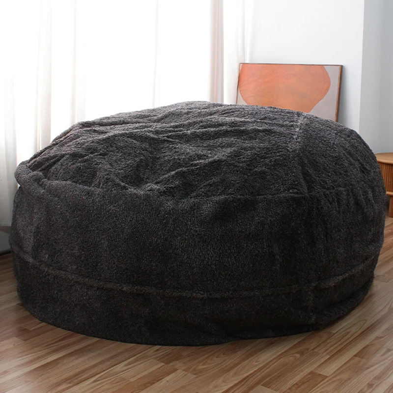 Skin Friendly Bean Bag Bed 6FT Giant Soft Velvet case Beanbag Sofa Bedroom Chair for Adults and Kids Living Room Furniture