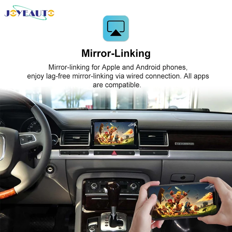 JoyeAutomultimedia video box беспроводной интерфейс carplay для Audi с MMI 2G audi