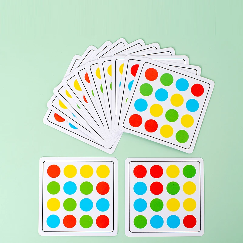 Montessori Four Color Game Learning Toys Slide Puzzle Matching Brain Teasers Logic Early Education Kindergarten