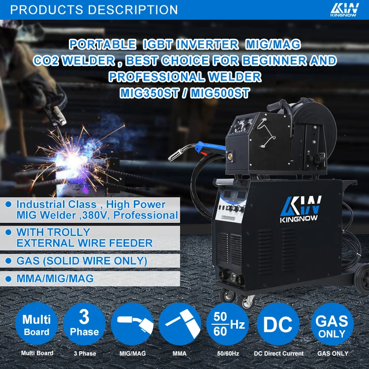 500 Amp Co2 500A Inverter Mig500 Aluinum Almunum Pulse Mig Welding Machine