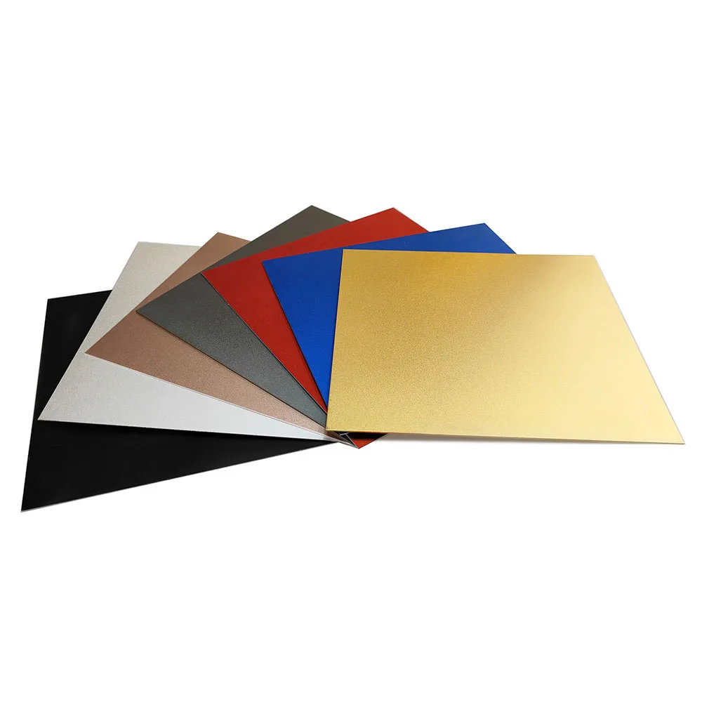 Good Texture CNC Process Custom Design Round Edge All-Side Anodizing Sandblasted Color Anodized Aluminum Metal Name Cards Plates