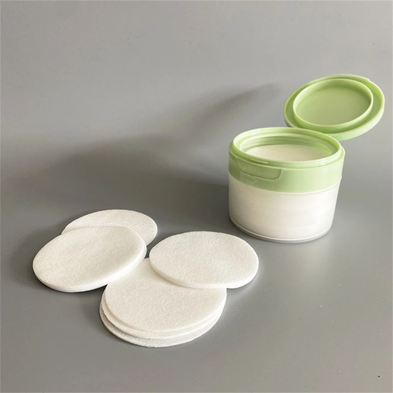 YD38 Wholesale disposable non-woven cosmetic plastic dots make up remover cotton pad