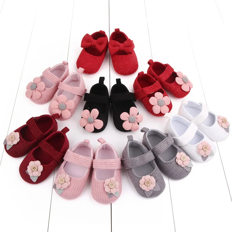 Baby Girls Cotton Shoes Retro Spring Autumn Toddlers Prewalkers Cotton Shoes Infant Soft Bottom First Walkers