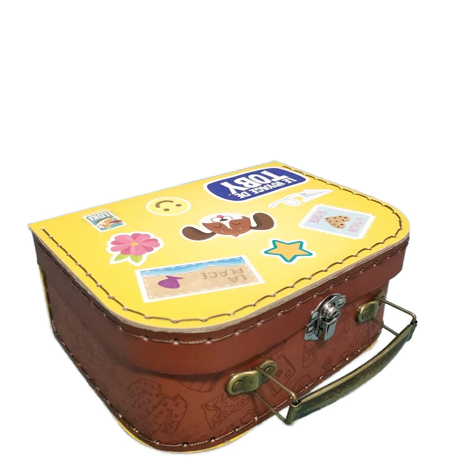 Customizable Cardboard Suitcase Box Packaging Craft Clothing Printed Virgin Wood Pulp Recycled Paper Resin Coating Industrial