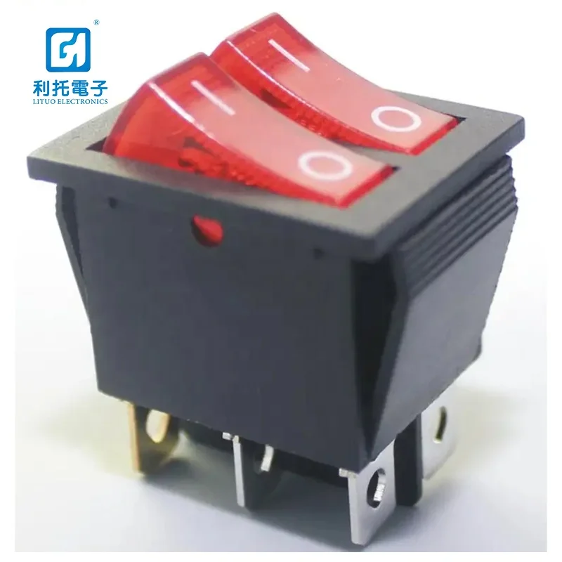 Factory Supply 3Pin 2A TO 20A Indicator Light Overload Protection Rocker Switch Housing Rocker Switch Overload Protector