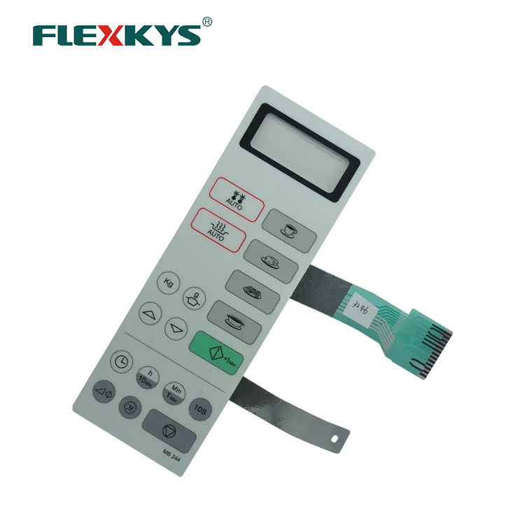 УФ-защита, водонепроницаемый мембранный переключатель для микроволновой печи с 1 дисплеем