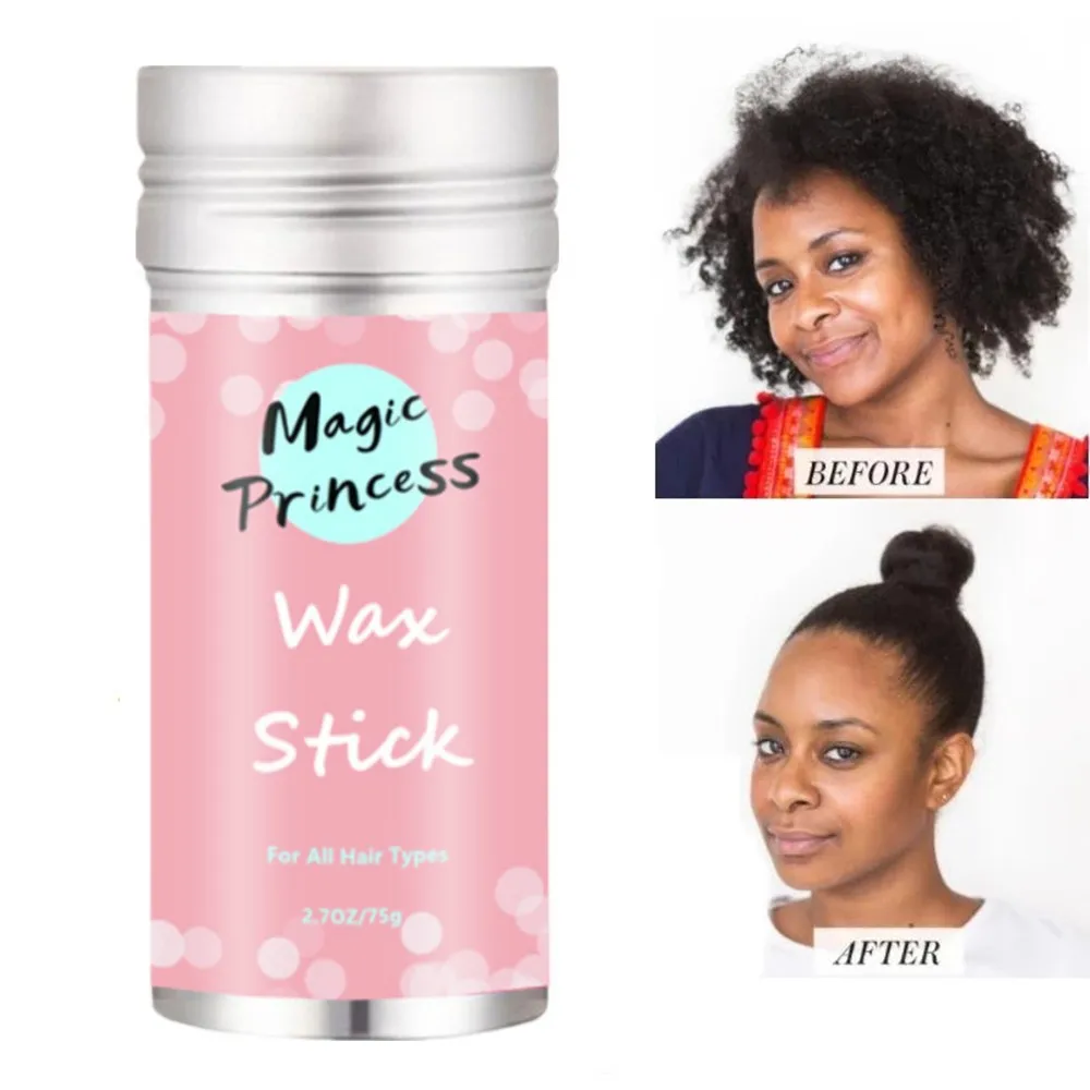 Private Label 75g Fruit Scent Anti-Frizz Not Greasy Smooths Down Flyaways Strong Hold Sleek Stick Hair Wax Stick