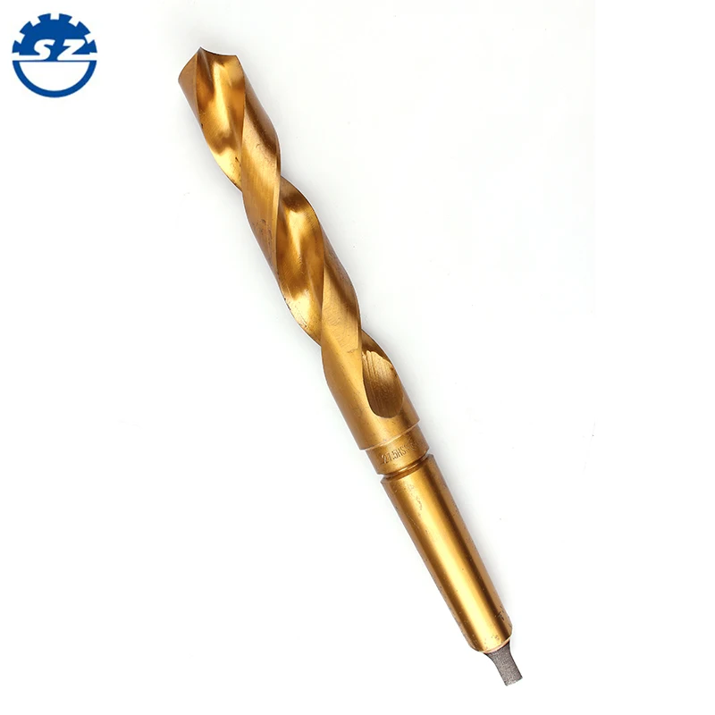 
din 345 hss titanium coated taper shank twist drill bit for metal drilling 