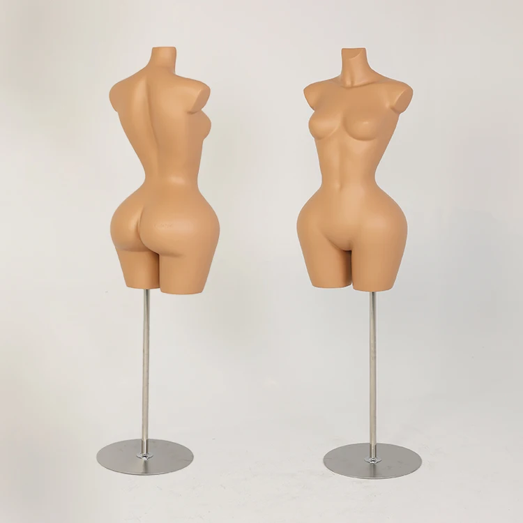 Fiberglass big hips thin waist female half body curvy bust mannequin female torso Brazilian Body Mannequin