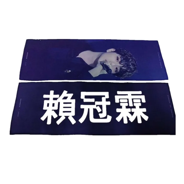 Веерные лозунги, виды корейских индивидуальных всех видов спортивных полотенец для ванной, вязаное прямоугольное полотенце с принтом на заказ