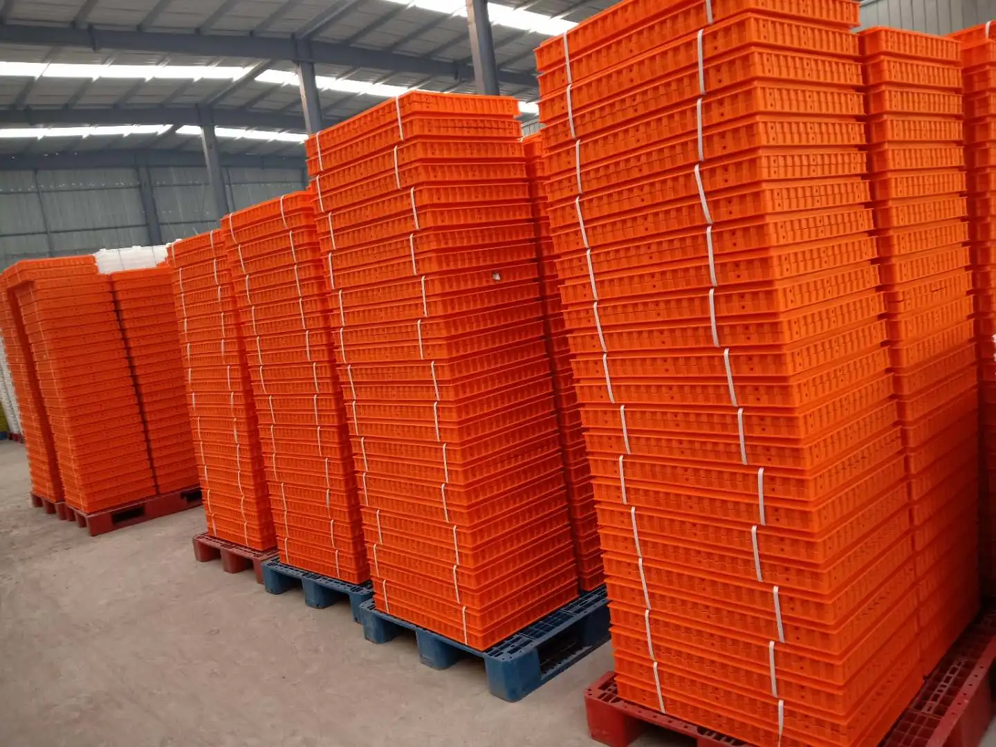 Duck Bird Poultry Transport Crates Plastic Chicken Cages Live Duck Transport Boxes Transport Cage Turnover Container For Sale