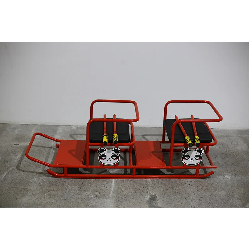 Factory Direct Winter Double Panda Ski Bike Adult Child Sled Top Quality Snow Bike