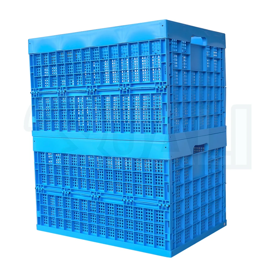 Quali 800*580*500mm 80kg Loading Capacity Large Plastic Vegetable Crate Stackable Crate