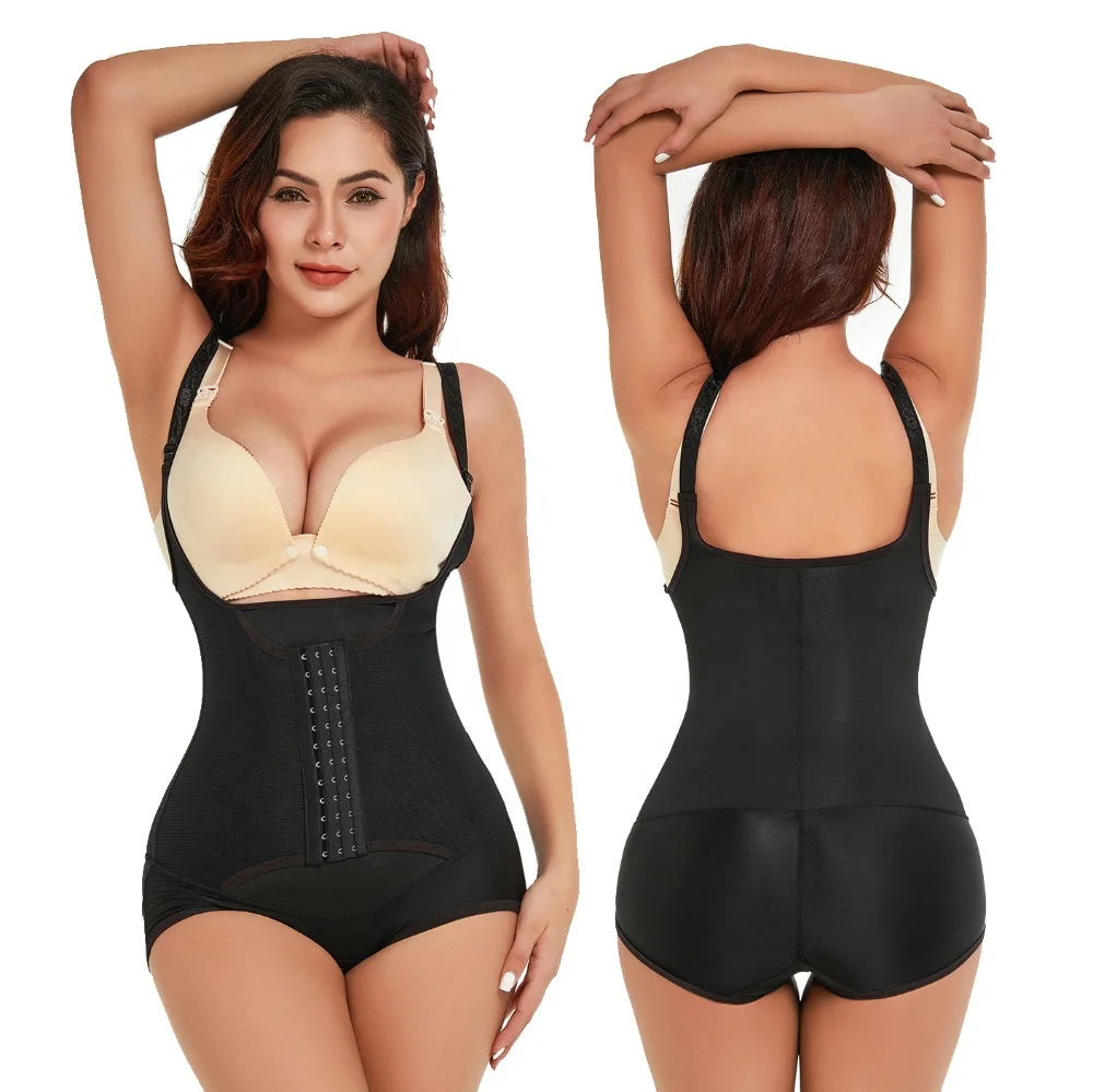 Women Waist Trainer Corset Vest Steel Bone Supported Adjustable Straps Body Shaper Cincher Tank Top Hip Enhancer Corset Vest