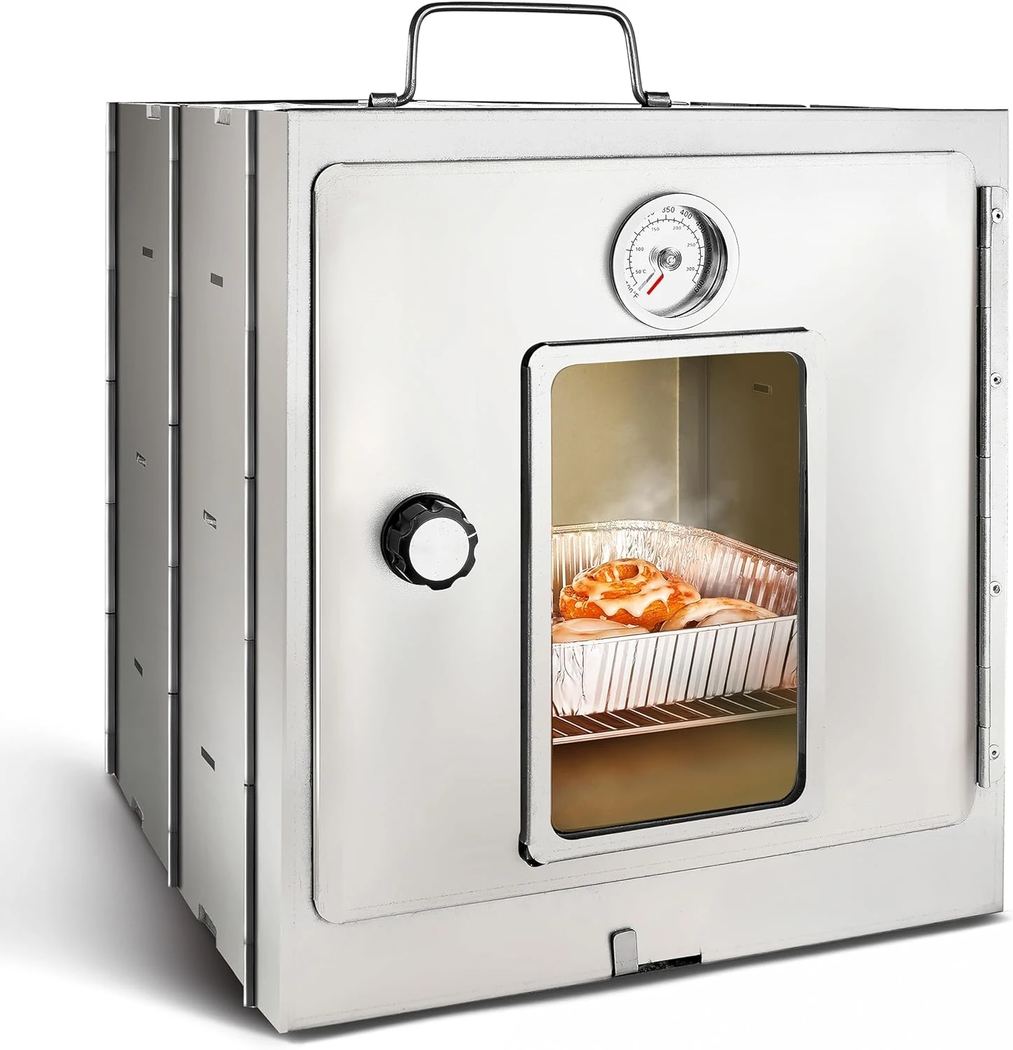 Modern Innovations Portable Camping Oven Foldable Camping Stove Baking Cinnamon Rolls Breads Muffins-for Outdoor Portable Grills