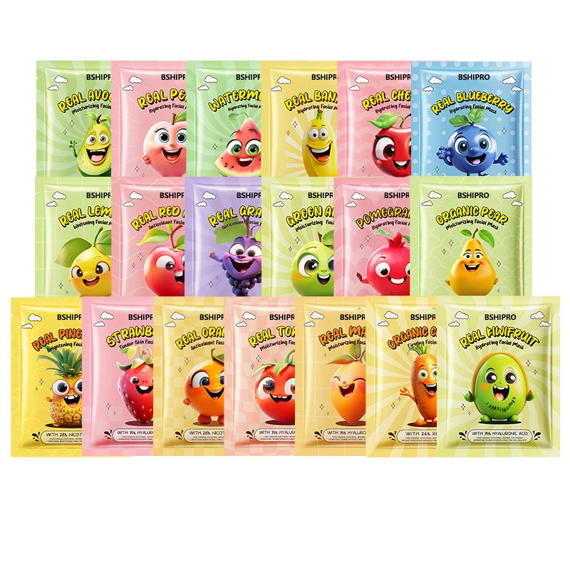 Fruit facial mask pineapple cherry nicotinamide facial mask moisturizing repair