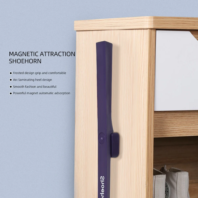 Shoe horn Household Extra-long Special for the elderly and pregnant women magnetic suction lazy person wear shoes tool