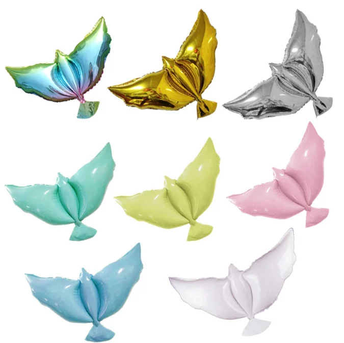 wedding photography decoration balloon large peace white dove PE aluminum foil balloon floating dove balloon