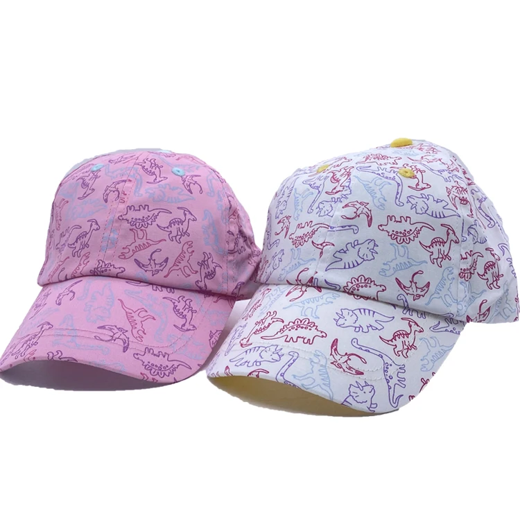 Hot Sale Multi Colors Printing Contrasting Colors under Brim Kid Girl Summer Camp School Baseball Sports Cap