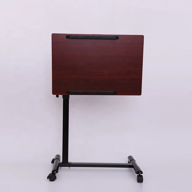 
Mobile Computer Desk Standing Table Pneumatic Height Adjustable Laptop Cart for Home Office School Bedroom Frniture use 