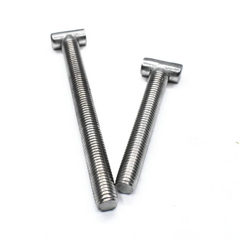 SS T Slot Hammer Head Bolts  Custom Galvanized Zinc T Bolts Screws Flat Square Head t Bolt M6 M8 M10