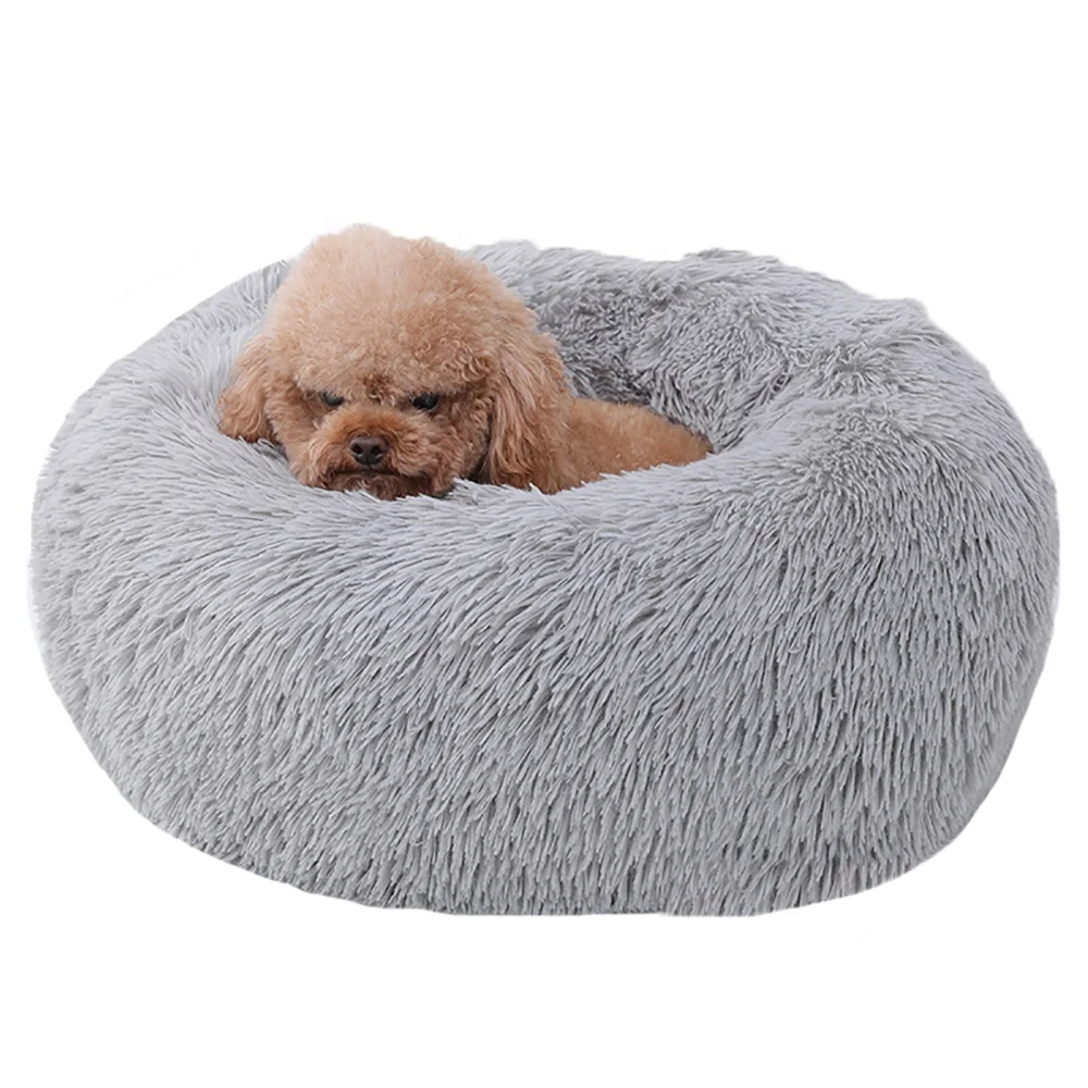 
Luxury Round Pet Bed Dog Pet Warm Basket Bed Dog House Indoor Donut Bed Pet 