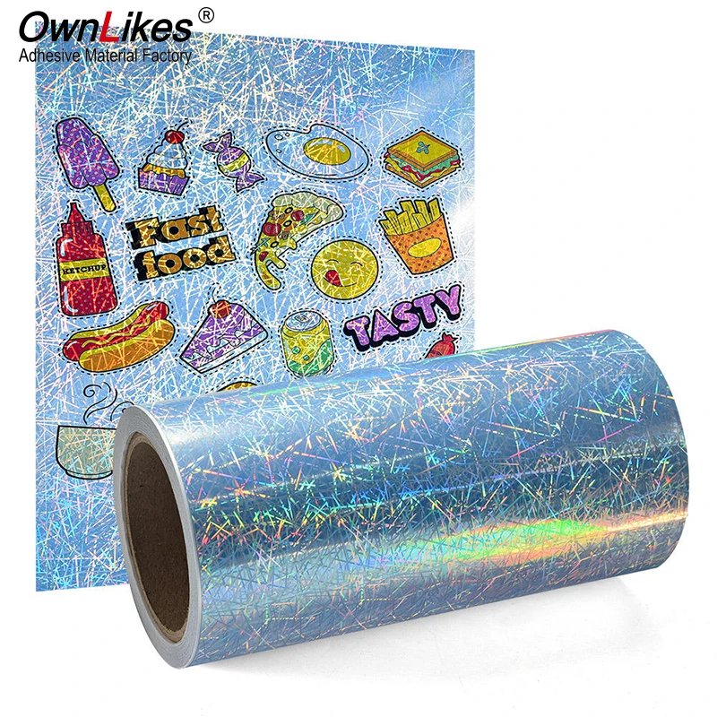 Pattern Design Inkjet & Laser Printer A3 A4 Printable Vinyl Sticker Paper Waterproof Holographic Sticker Paper Roll