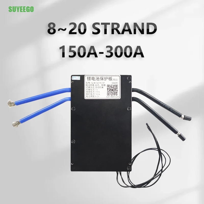 SUYEEGO Jk Smart BMS Board LiFePO4 80A 100A 150A 200A Active Balance 8s 16s 20s Battery Management System