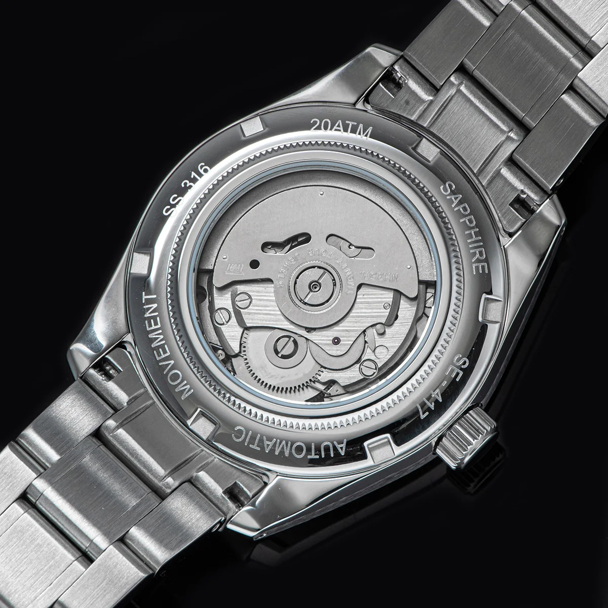 Free ship Vintage Luxury 316L retro stainless steel dome sapphire NH35 automatic mechanical dress 20atm watch men for sale