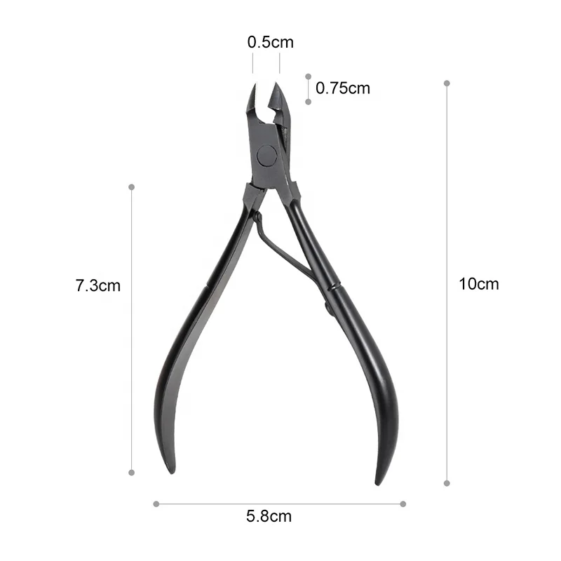 
Professional Disposable Podiatry Ingrown Black Nail Cuticle Nipper Private Label Manicure Nail Cutter 
