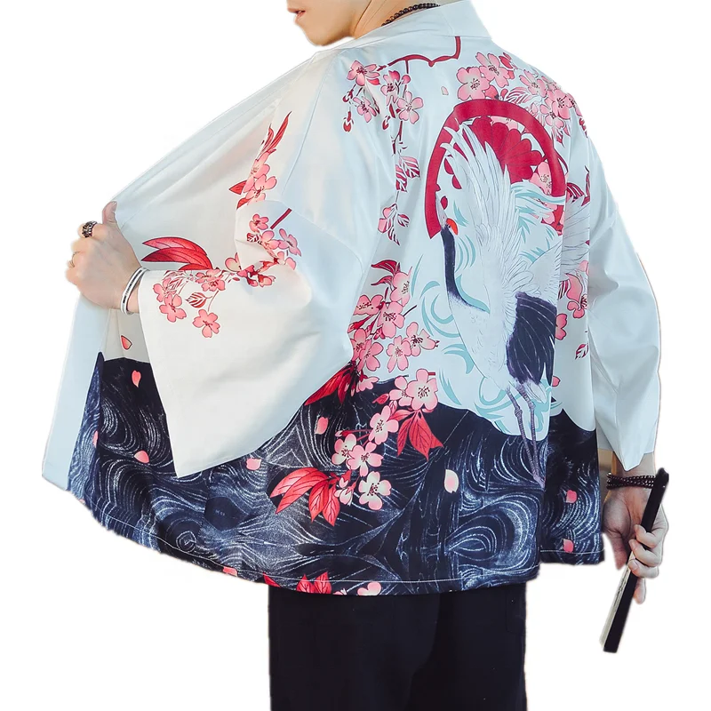 PASKAKYA Wholesale Drop Shoulder Size Silk Traditional Japanese Kimono Traditional Cardigan