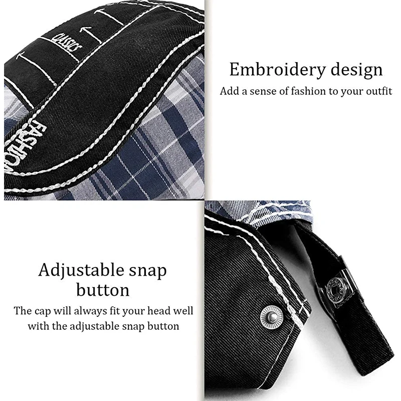 
2021 Hot Sale 100% Cotton Casual Beret Visor Caps for Men Women Summer Cabbie Newsboy Hat British Retro Cap Casquette Adjustable 