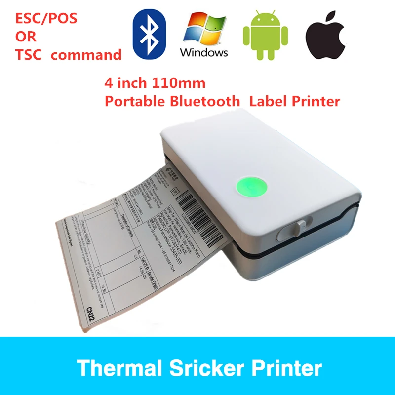 4 inch 110mm warehouse mini wifi thermal label printer