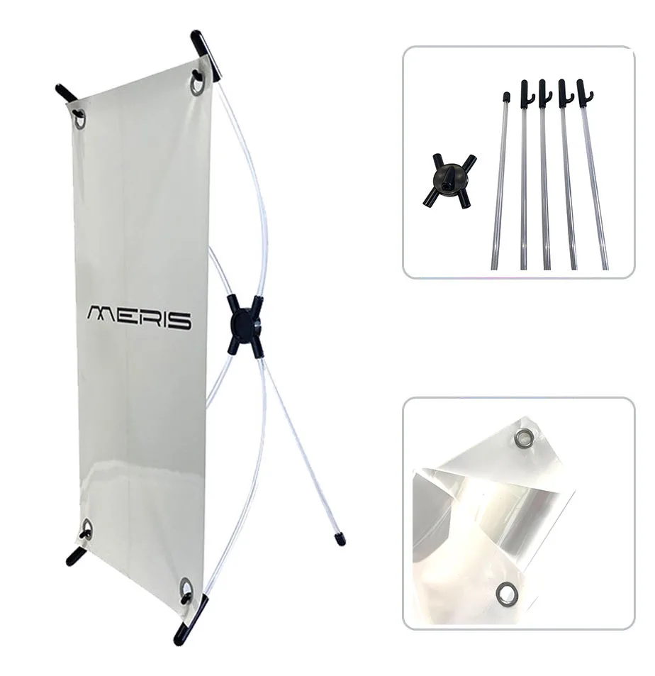 Баннеры с логотипом и подставкой, настольный баннер mini X pop, подставка под заказ