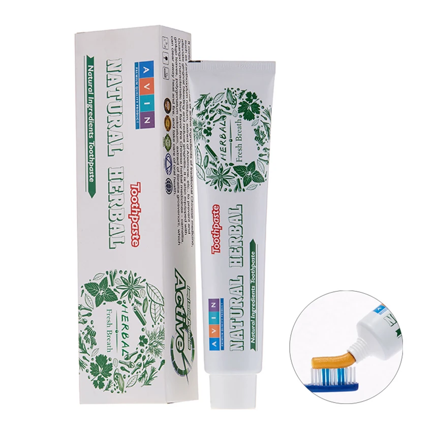 Wholesale Custom Private Label Fluoride Free Fresh Breath Natural Organic Herbal Toothpaste Manufacturer