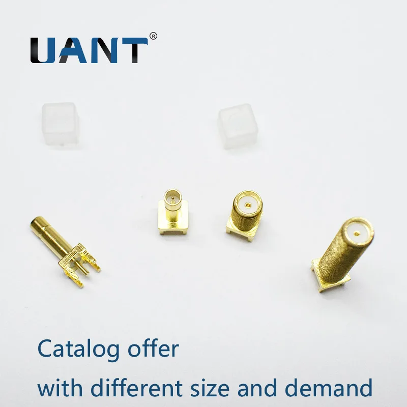 SMB male plug PCB straight mounted RF connector