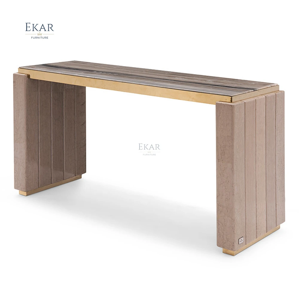 Elegant Jazz White Marble Entryway Table: Timeless Luxury hallway console table| luxury Console