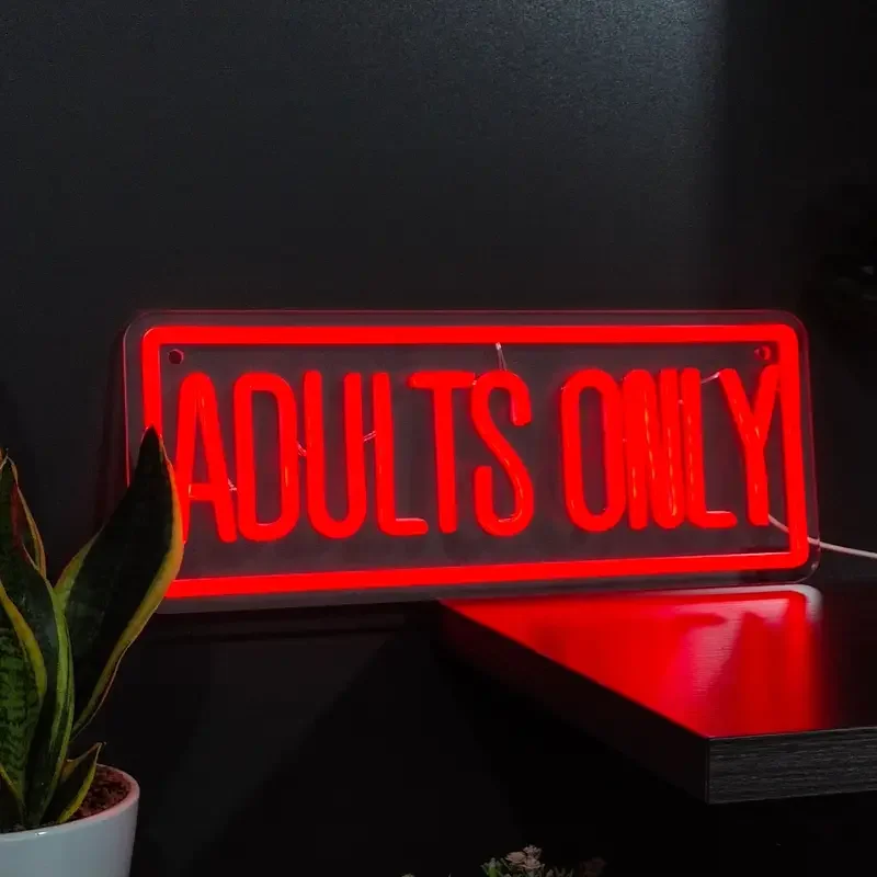 USB Powered Red Neon Sign Light IP67 PVC Lamp Body Blue CCT for Home Decor-for Bedroom Man Cave Hotel Party Adults Only