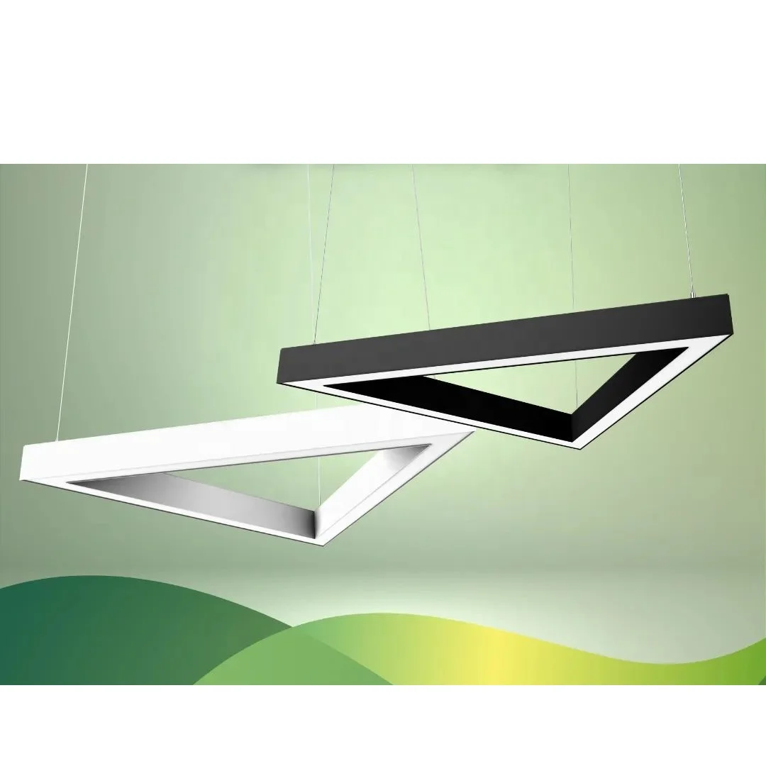 Triangle Chandelier Lighting For Restaurant Living Room Pendant Light Fixtures Gold Black White Chrome Chandelier light