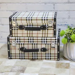 Chinese manufacturers wholesale leather suitcases decorative suitcases vintage suitcases for home wedding venues set of 2