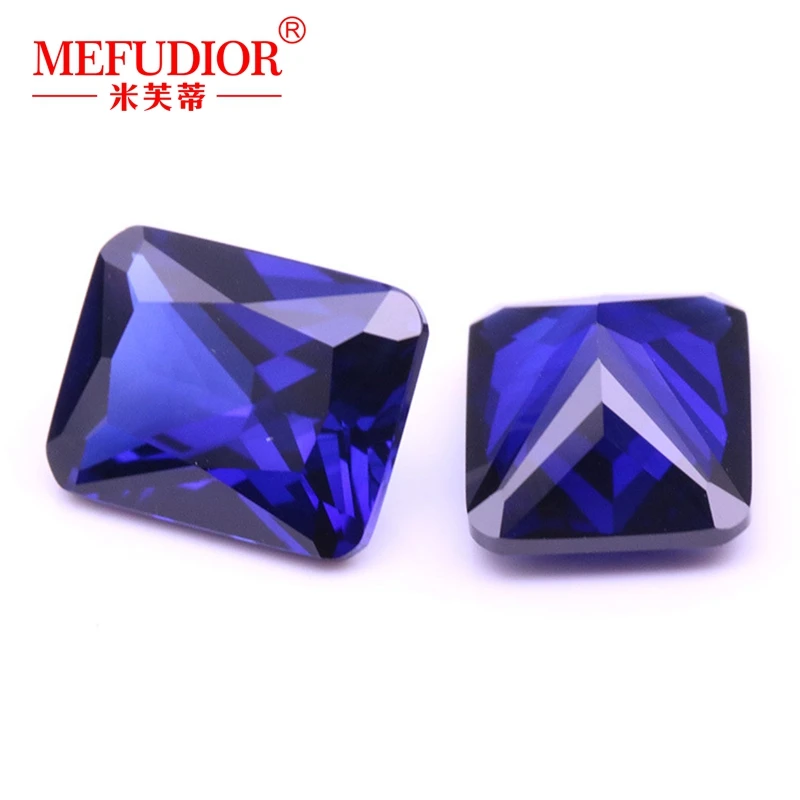 AAA Octagon  princess cut price per stone gemstones 34# Corundum blue sapphire